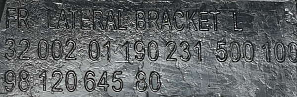 Citroen C3 prowadnica mocowanie ślizg przód lewy 8114585 9812064580 ORYGINAŁ