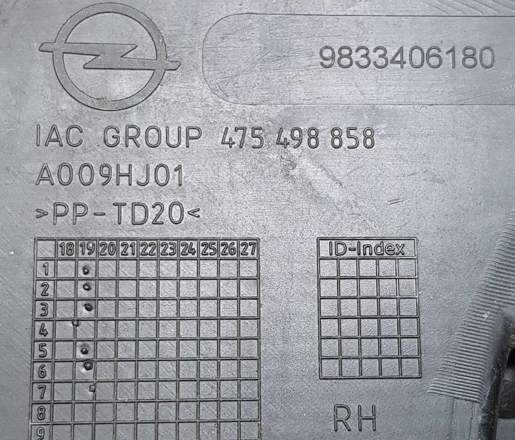 Opel Corsa F atrapa zaślepka grilla przód 9833406180 ORYGINAŁ