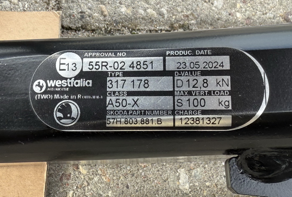 Skoda Kodiaq II elektryczny hak holowniczy 57H803881B ORYGINAŁ