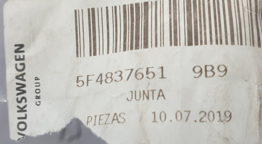 Seat Leon 2013-2016 uszczelka dolna drzwi przód lewa 5F4837651 9B9 NOWY ORYGINAŁ