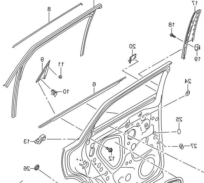 Seat Ateca 2016-2017 górna listwa ozdobna drzwi tył lewa 575839643 JV1 NOWY ORYGINAŁ