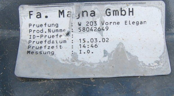 Mercedes W203 zderzak przód przedni