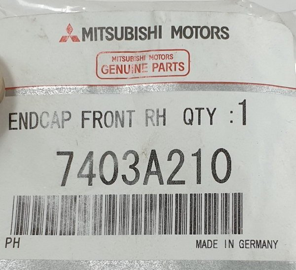 Mitsubishi Colt 2007-2012 zakończenie listwy dachowej prawej 7403A210 ORG NOWE