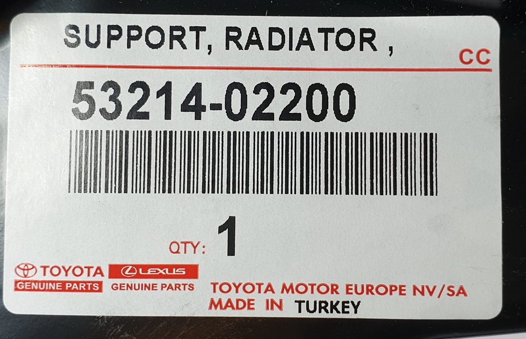 Toyota Corolla E21 wzmocnienie przód lewe 53214-02200 NOWY ORYGINAŁ