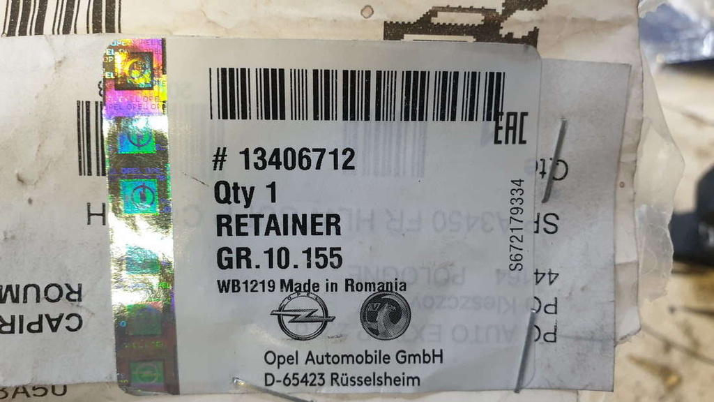 Opel Cascada zaślepka spryskiwacza lampy przód lewa 13406712 NOWY ORYGINAŁa