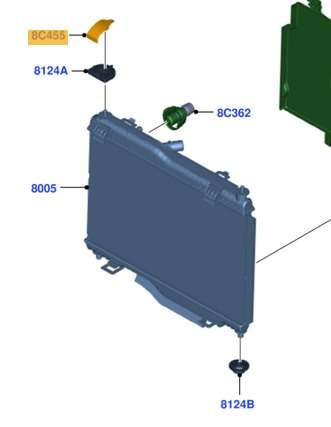 Ford Transit Courier / B-Max wspornik chłodnicy 1763548 AV11-8B069-AA NOWY ORYGINAŁ