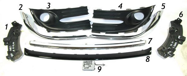 Renault GRAND Scenic III FL LIFT kratka PRZEDNIA PRZÓD LEWA