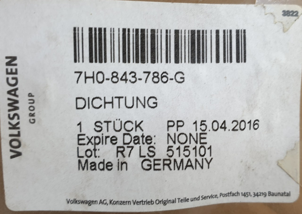 VW T5 T6 uszczelka drzwi przesuwnych 7H0843786G NOWY ORYGINAŁ