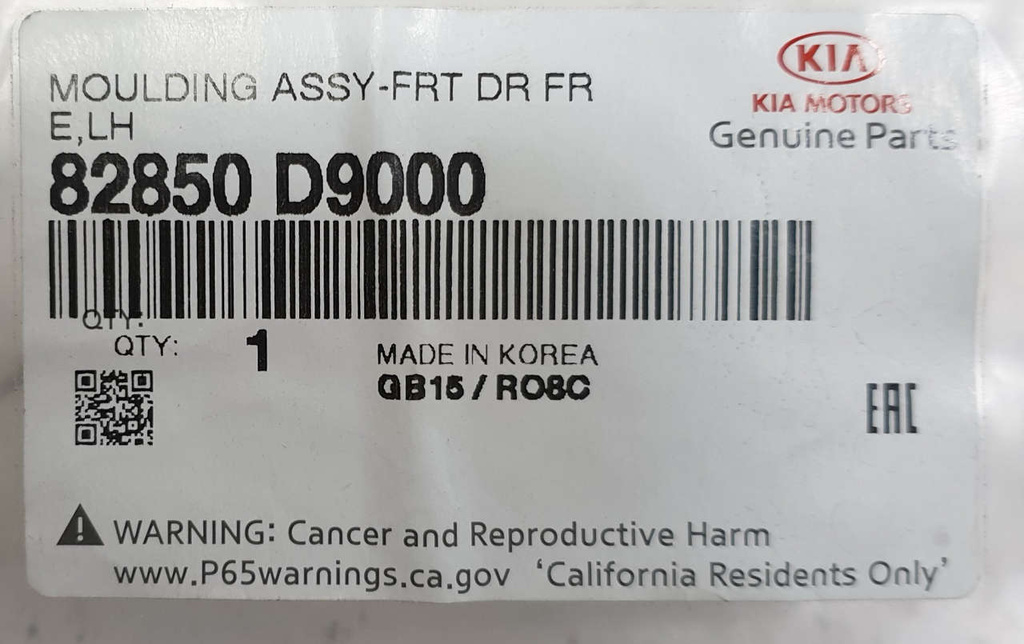 Kia Sportage listwa na drzwi przód lewa 82850-D9000 NOWY ORYGINAŁ