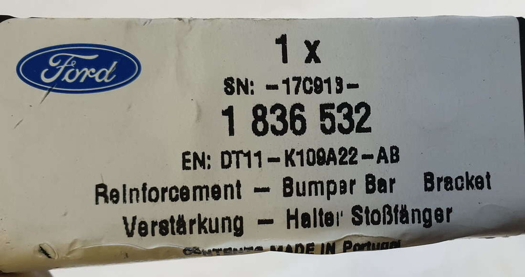 Ford Transit Connect 2013- ślizg uchwyt zderzaka przód prawy 1836532 DT11-K109A22-AB NOWY ORYGINAŁ