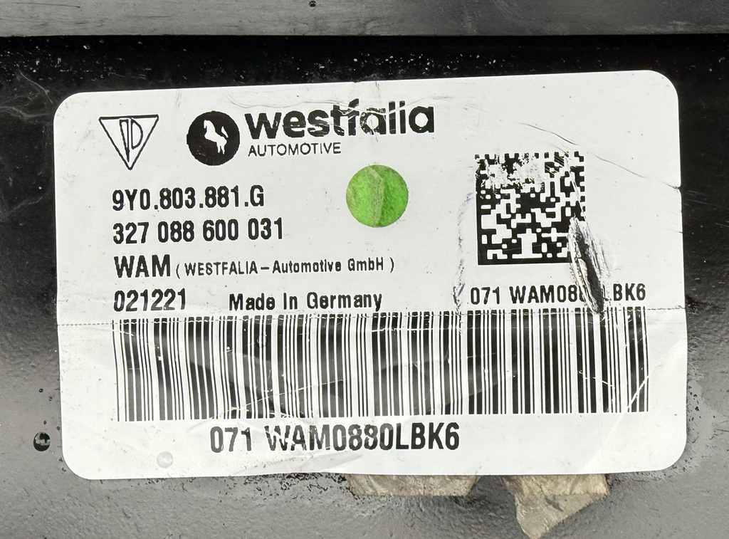 Porsche Cayenne elektryczny hak holowniczy 9Y0803881G ORYGINAŁ WESTFALIA