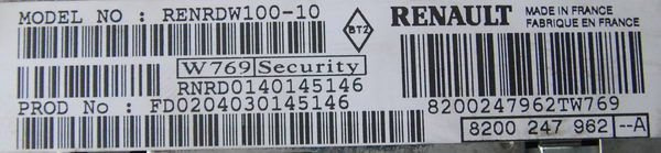 Renault Laguna II radio CD 8200247962