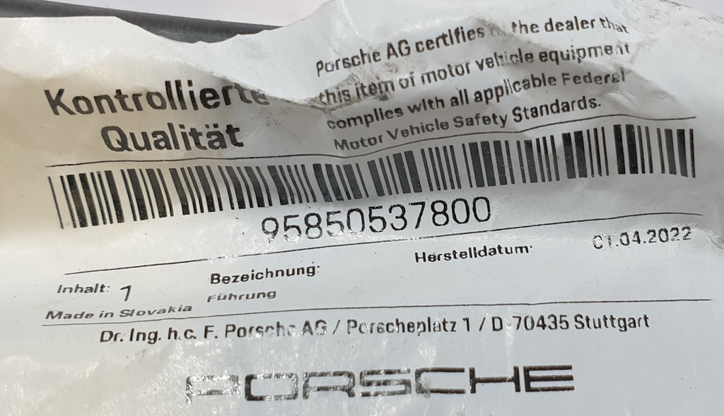 Porsche Cayenne II 9Y ślizg tył prawy 95850537800 NOWY ORYGINAŁ