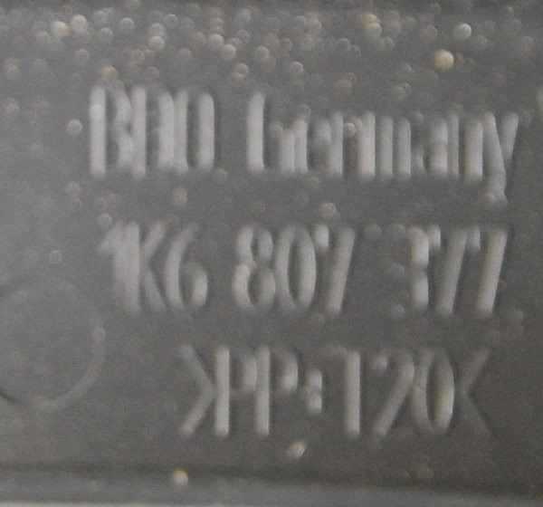 VW Golf V ślizg uchwyt TYLNY LEWY 1K6807377