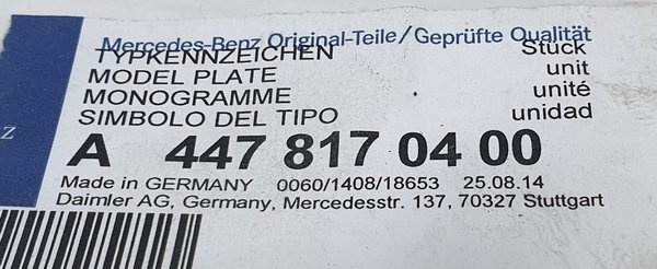 Mercedes Vito 447 emblemat napis 160CDI NOWY ORI