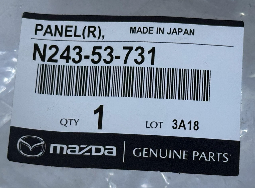 Mazda MX5 Miata panel tył prawy N24353731 NOWY ORYGINAŁ