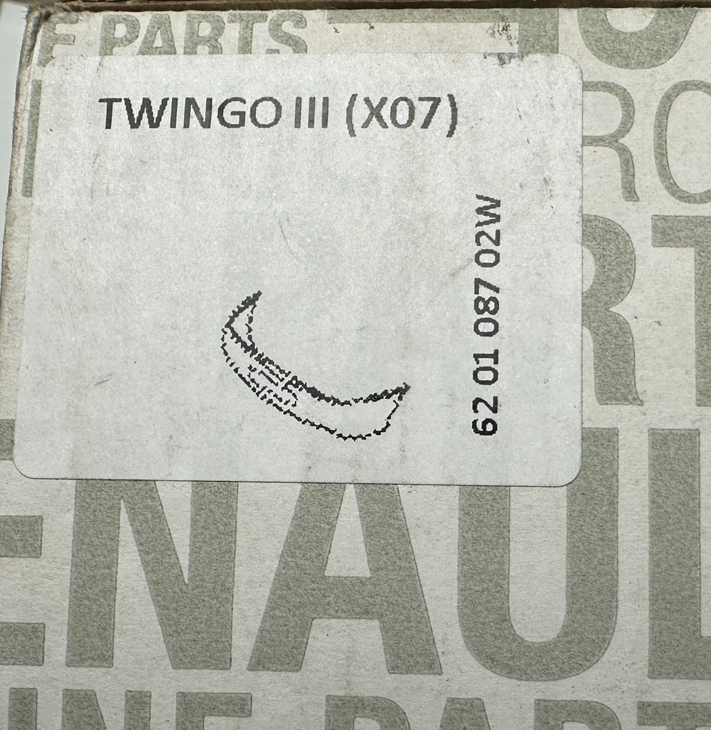Renault Twingo III zestaw mocowań zderzaka tylnego 620108702W NOWY ORYGINAŁ