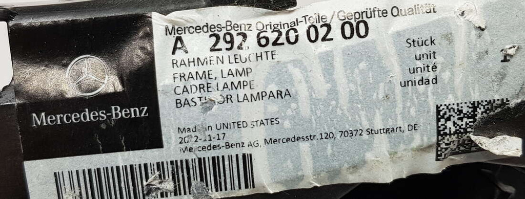 Mercedes GLE Coupe W292 Prowadnica ślizg przód prawy A2926200200 NOWY ORYGINAŁ