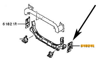 Mitsubishi ASX wspornik chłodnicy LEWY 5220C481 NOWY ORYGINAŁ