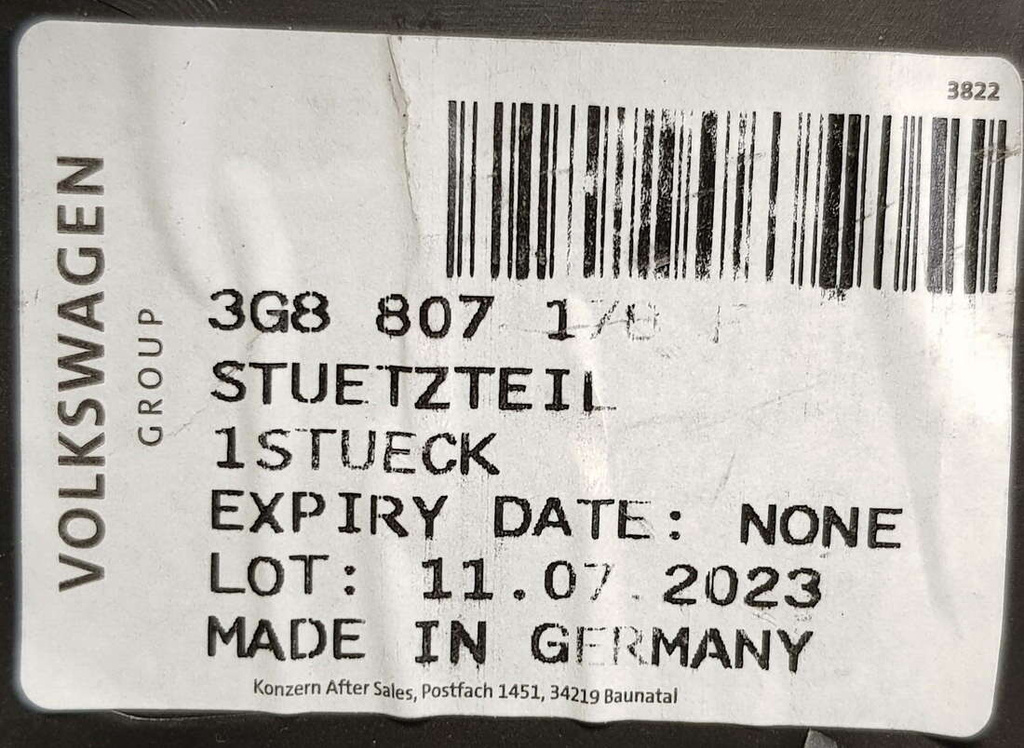 VW Arteon R-Line deflektor ślizg przód prawy 3G8807178F NOWY ORYGINAŁ