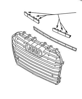 Audi A6 C7 4G zaślepki grilla przód 4G0807749F ORG | NOWE