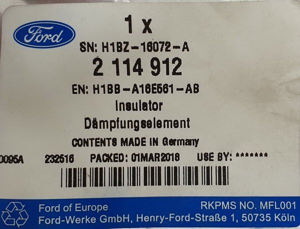 Ford Fiesta MK8 wkład błotnika lewy H1BB-A16E561-A ORG NOWY