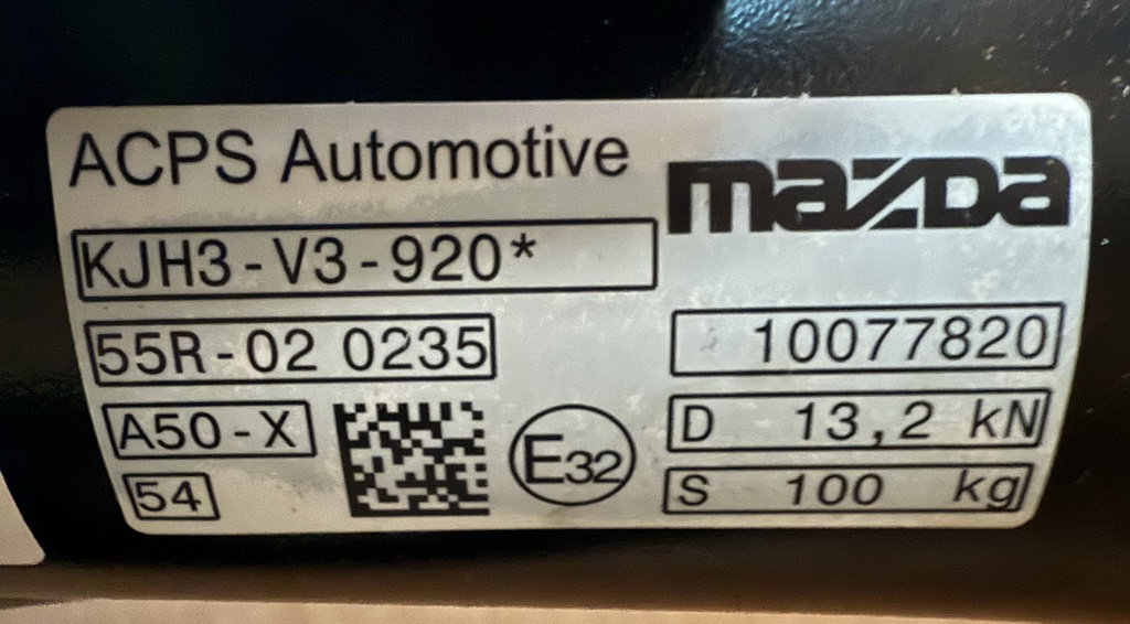 Mazda CX-80 półelektryczny hak holowniczy KJH3-V3-920 NOWY ORYGINAŁ