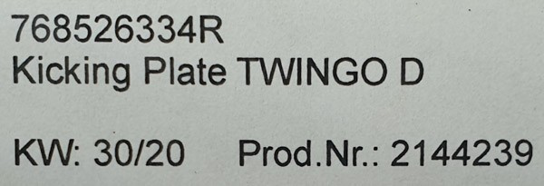 Renault Twingo listwa progowa 768526334R ORG NOWA