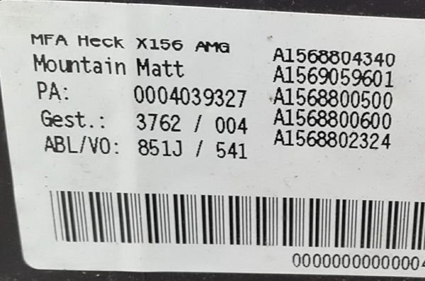 Mercedes GLA 45 AMG W156 kratka tył A1568853025