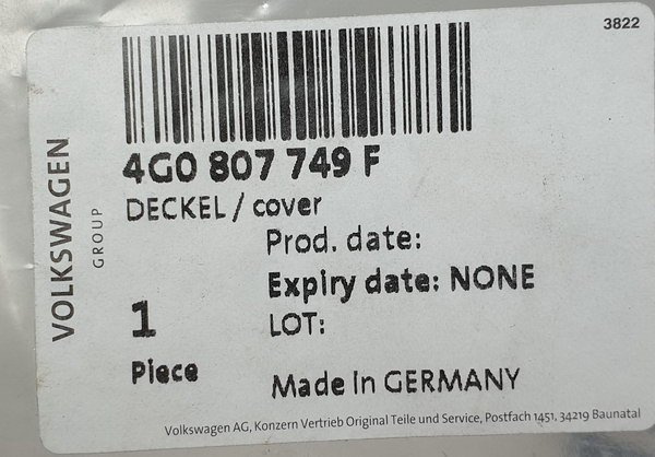 Audi A6 C7 4G zaślepki grilla przód 4G0807749F ORG | NOWE