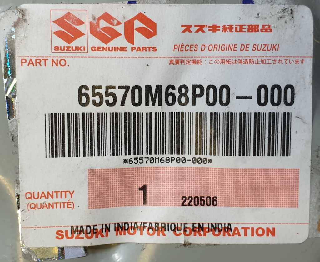 Suzuki Baleno II kieł strefa zgniotu tył lewa 65570M68P00 NOWY ORYGINAŁ