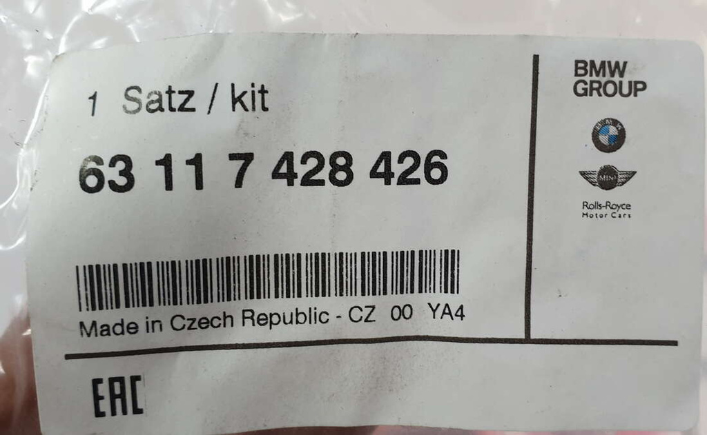 BMW F20 F30 zestaw naprawczy świateł dziennych DRL przód 63117428426 7428426 NOWY ORYGINAŁ