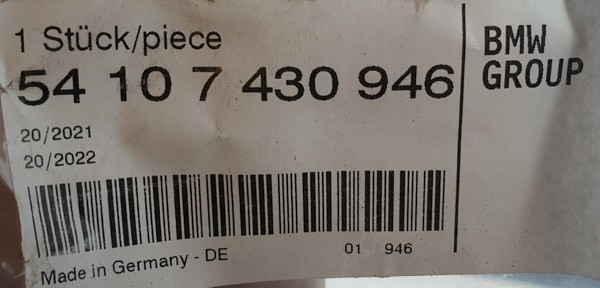 BMW E53 E61 E61N E70 E70N E83 E83N E84 E91 E91N F07 F07N F11 F11N F15 F25 F31 F31N F34 F34N F85 G12 G12N G21 G31 G32 uszczelka szyberdachu 54107430946 ORG NOWA