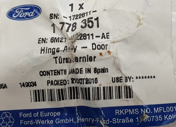 Mondeo MK4 S-Max MK1 Galaxy MK2 zawias drzwi przód 1778351 NOWY