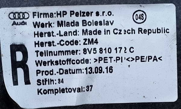 Audi A3 SEDAN nadkole tył tylne prawe 8V5810172C