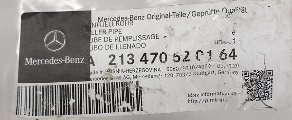 Mercedes E W213 wlew rura adblue A2134705201 ORG NOWA