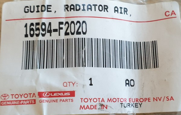 Toyota Corolla E21 kierownica powietrza 16594-F2020 ORG NOWA