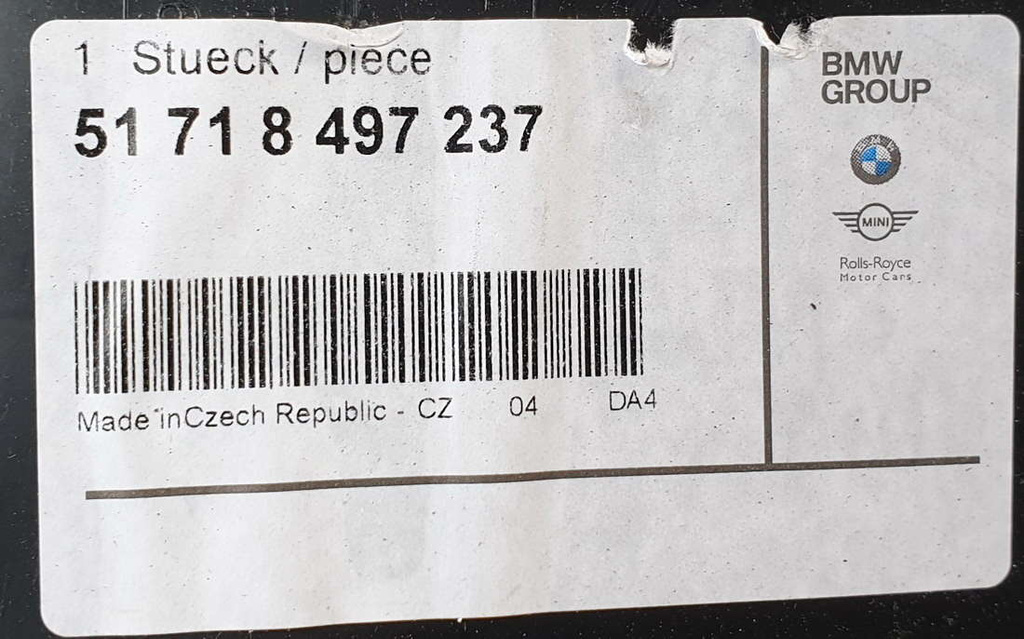 Bmw F40 osłona nadkole przód lewe 51718497237 NOWY ORYGINAŁ